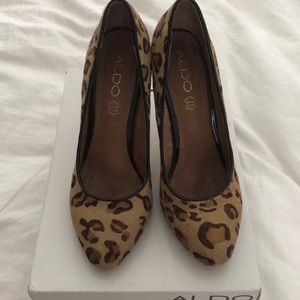 Aldo Cheetah Leather Pumps